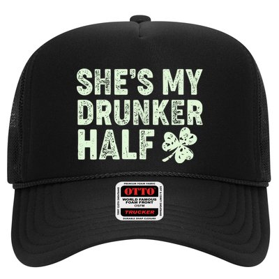 St Patrick's Day She's My Drunker Half Matching Couple's Trucker Hat