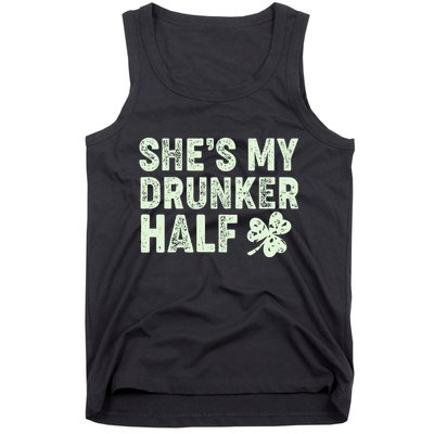 St Patrick's Day She's My Drunker Half Matching Couple's Tank Top