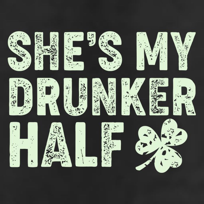 St Patrick's Day She's My Drunker Half Matching Couple's Golf Towel