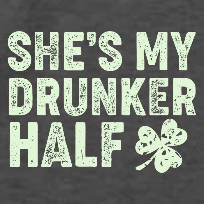 St Patrick's Day She's My Drunker Half Matching Couple's Vector Backpack