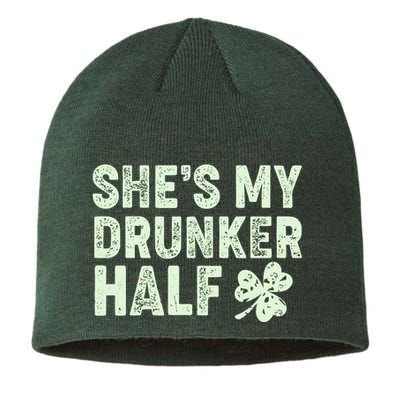 St Patrick's Day She's My Drunker Half Matching Couple's Sustainable Beanie