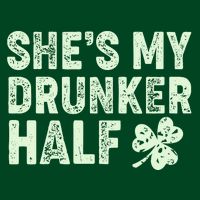 St Patrick's Day She's My Drunker Half Matching Couple's Mesh Reversible Basketball Jersey Tank