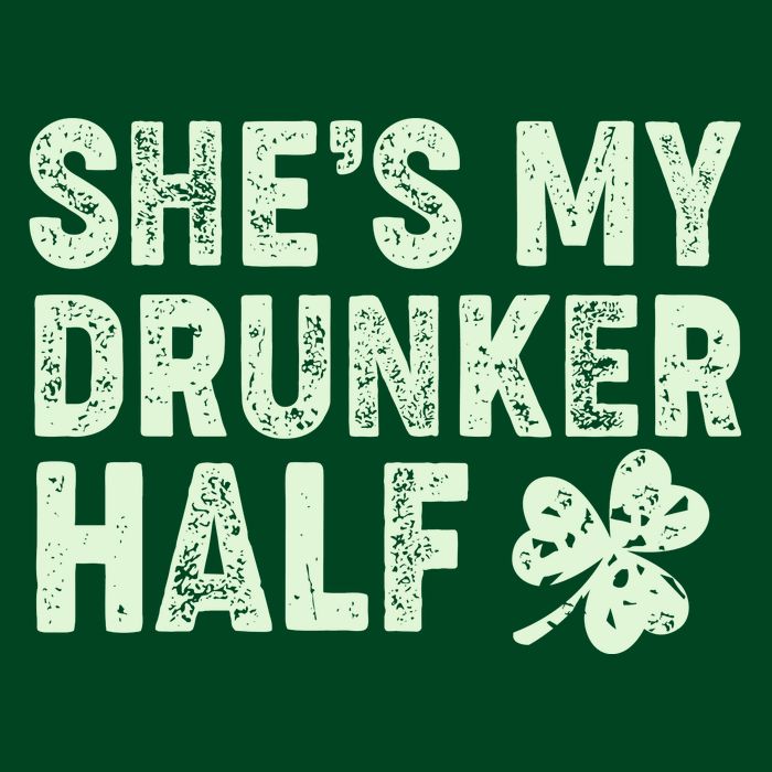 St Patrick's Day She's My Drunker Half Matching Couple's Cooling Performance Long Sleeve Crew