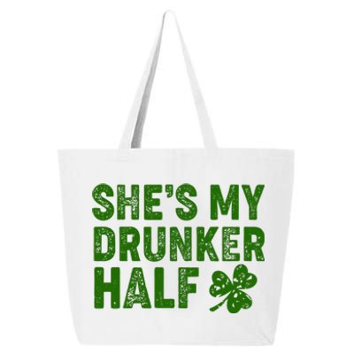 St Patrick's Day She's My Drunker Half Matching Couple's 25L Jumbo Tote