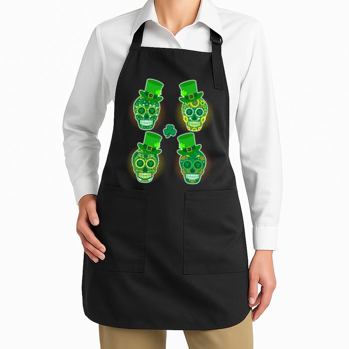 St Patrick's Day Sugar Skulls Apron