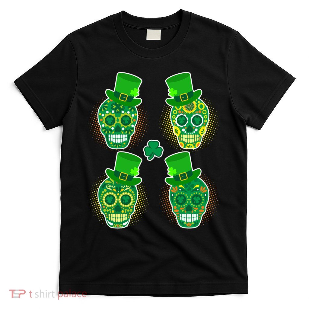 St Patrick's Day Sugar Skulls T-Shirt