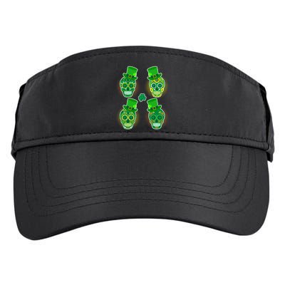 St Patrick's Day Sugar Skulls Adult Drive Performance Visor