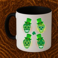 St Patrick's Day Sugar Skulls Mug