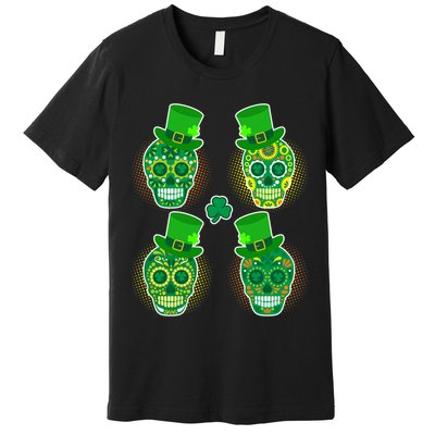 St Patrick's Day Sugar Skulls Premium T-Shirt