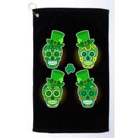 St Patrick's Day Sugar Skulls Golf Towel