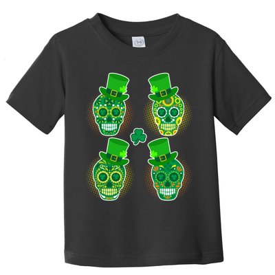 St Patrick's Day Sugar Skulls Toddler T-Shirt
