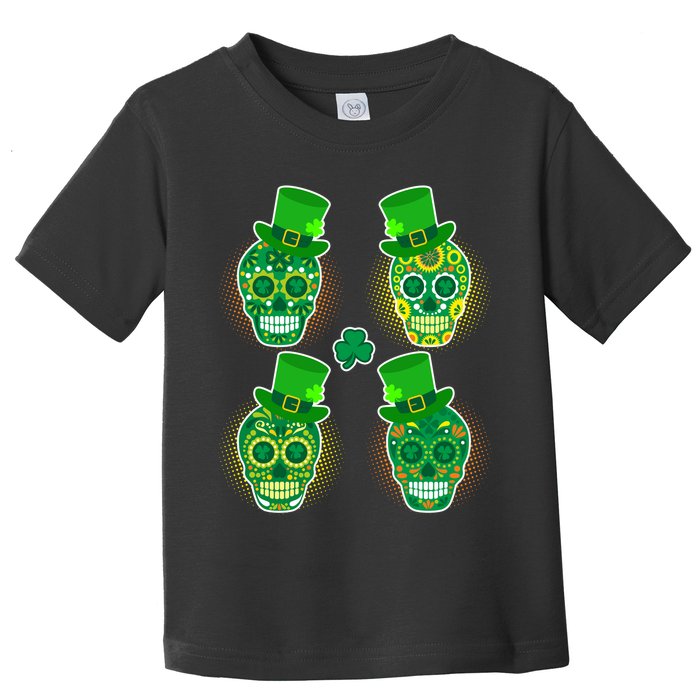 St Patrick's Day Sugar Skulls Toddler T-Shirt