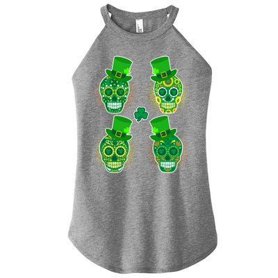 St Patrick's Day Sugar Skulls Women's Perfect Tri Rocker Tank