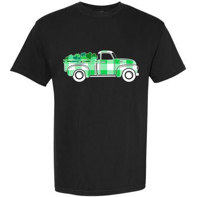 St Patrick's Day Truck Full of Clovers Garment-Dyed Heavyweight T-Shirt