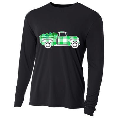 St Patrick's Day Truck Full of Clovers Cooling Performance Long Sleeve Crew