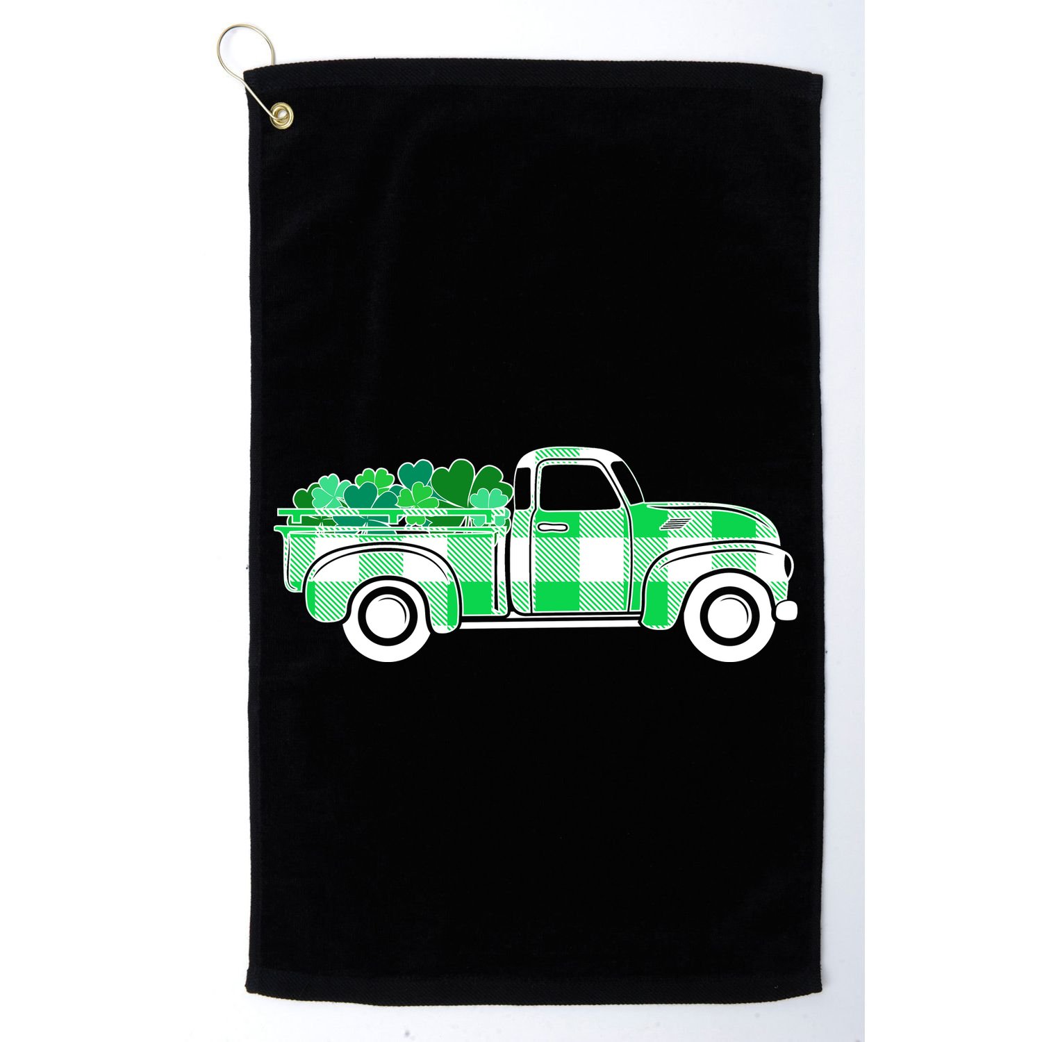 St Patrick's Day Truck Full of Clovers Golf Towel