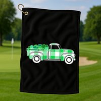 St Patrick's Day Truck Full of Clovers Golf Towel