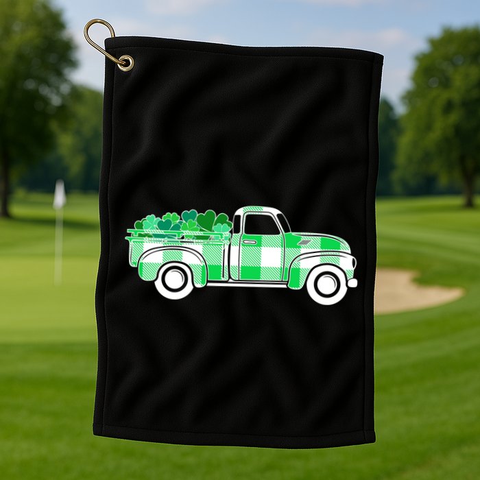 St Patrick's Day Truck Full of Clovers Golf Towel