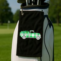 St Patrick's Day Truck Full of Clovers Golf Towel