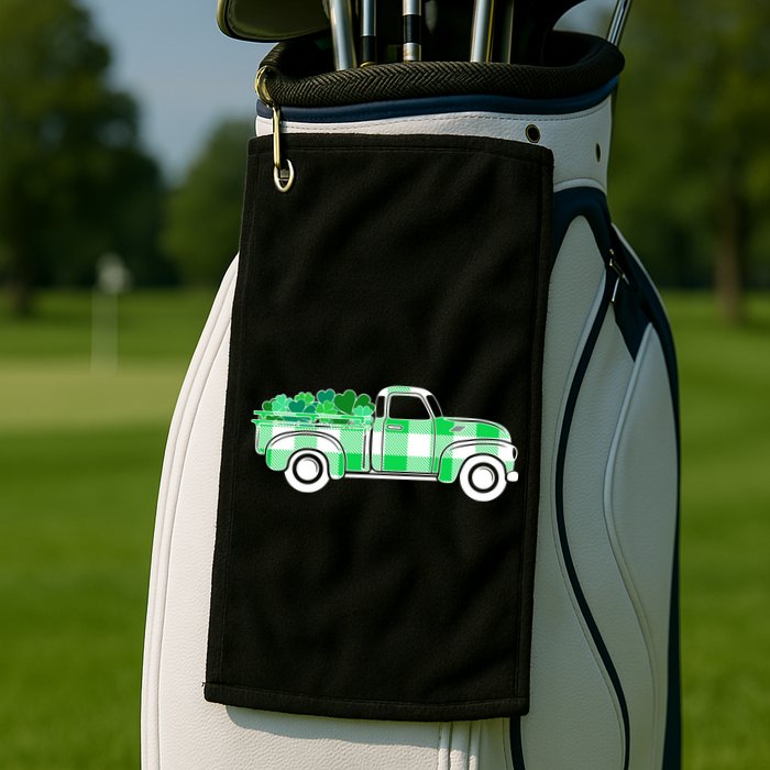 St Patrick's Day Truck Full of Clovers Golf Towel