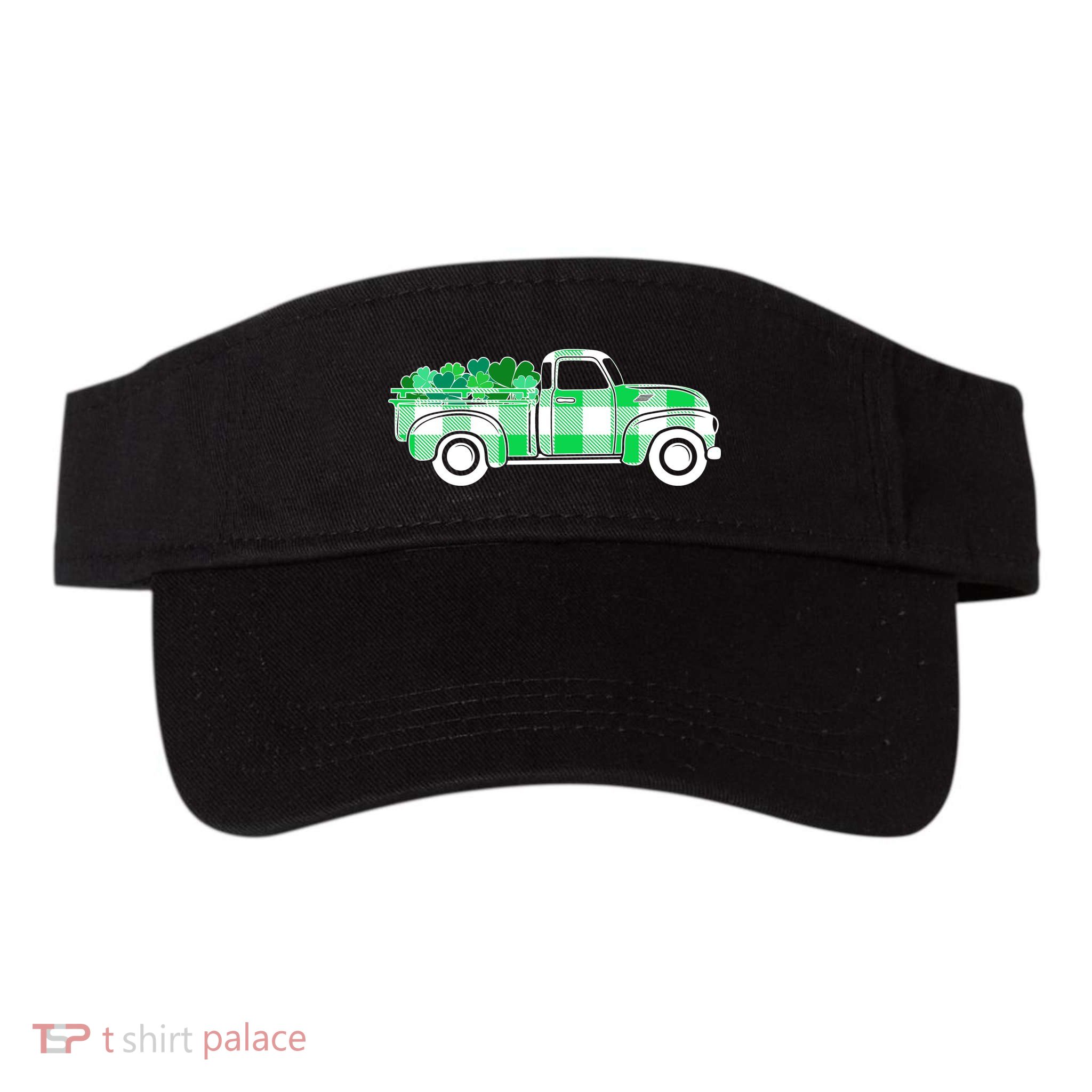 St Patrick's Day Truck Full of Clovers Visor