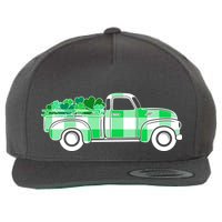 St Patrick's Day Truck Full of Clovers Wool Snapback Cap