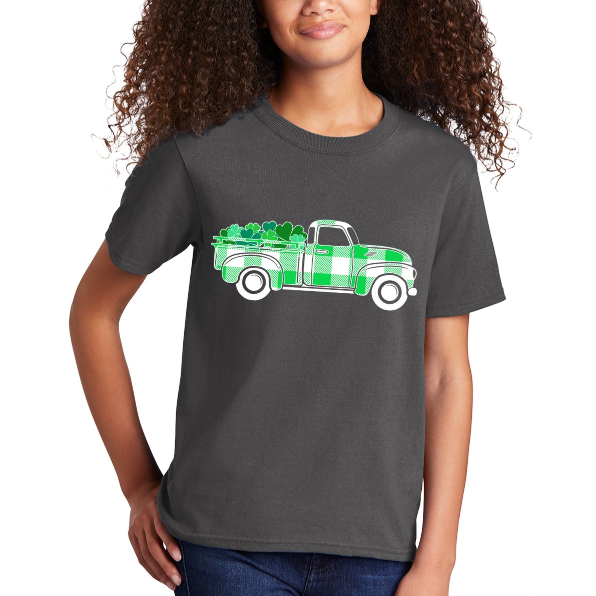 St Patrick's Day Truck Full of Clovers Kids T-Shirt