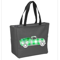 St Patrick's Day Truck Full of Clovers Zip Tote Bag