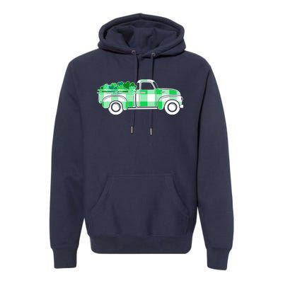 St Patrick's Day Truck Full of Clovers Premium Hoodie