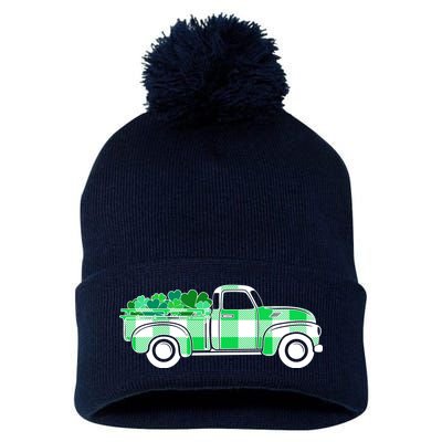 St Patrick's Day Truck Full of Clovers Pom Pom 12in Knit Beanie