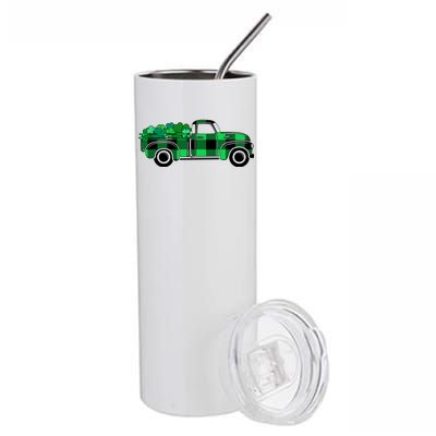 St Patrick's Day Truck Full of Clovers Stainless Steel Tumbler