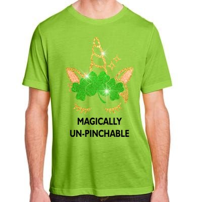 St Patrick's Day Unicorn Magically Un-Pinchable Adult ChromaSoft Performance T-Shirt