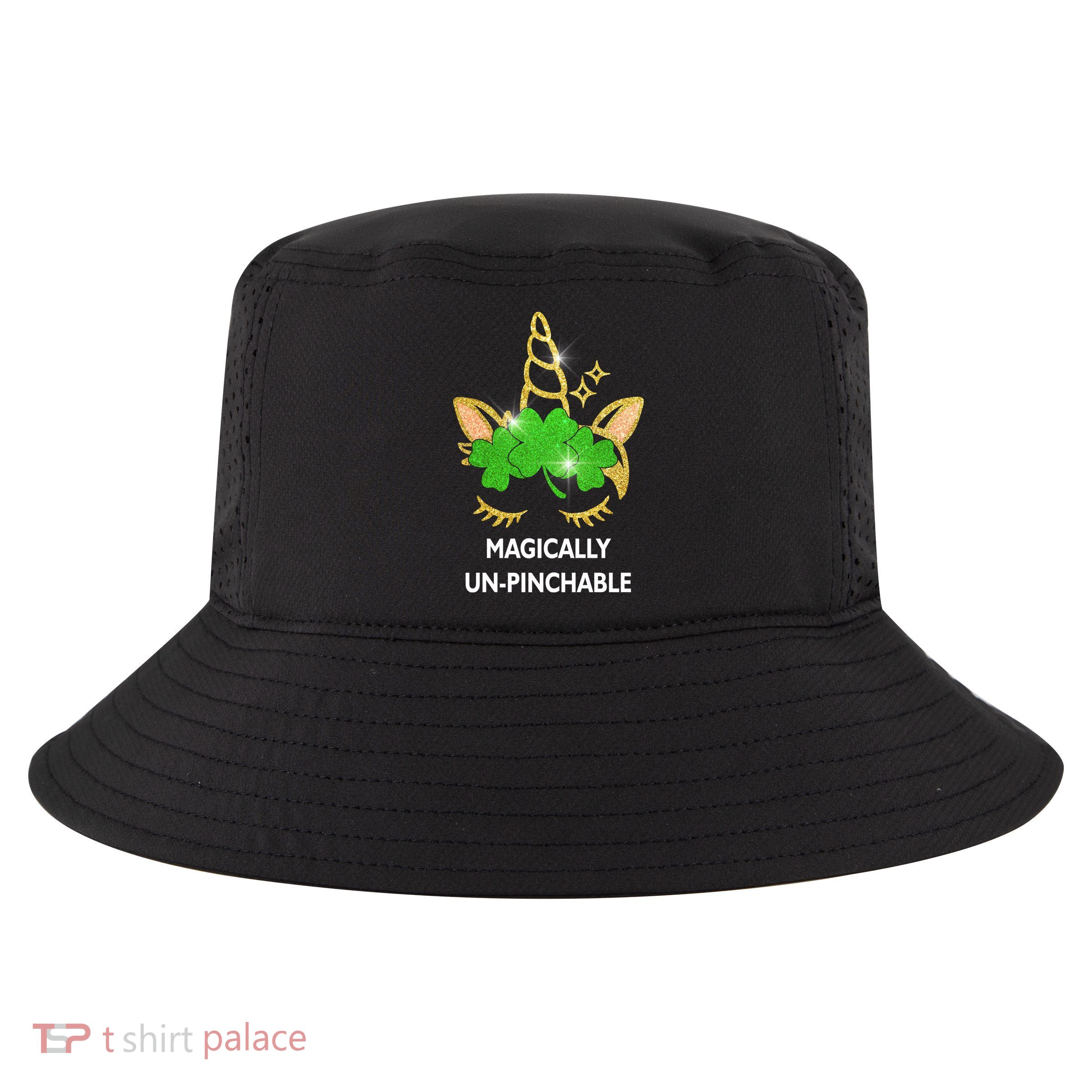 St Patrick's Day Unicorn Magically Un-Pinchable Cool Comfort Performance Bucket Hat