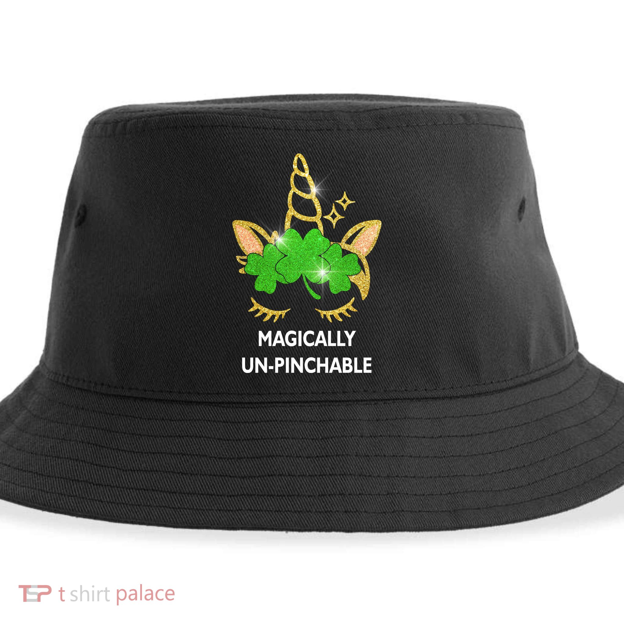 St Patrick's Day Unicorn Magically Un-Pinchable Sustainable Bucket Hat