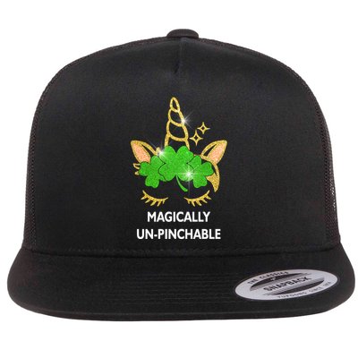 St Patrick's Day Unicorn Magically Un-Pinchable Flatbill Hat