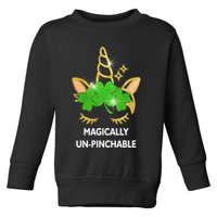 St Patrick's Day Unicorn Magically Un-Pinchable Toddler Sweatshirt