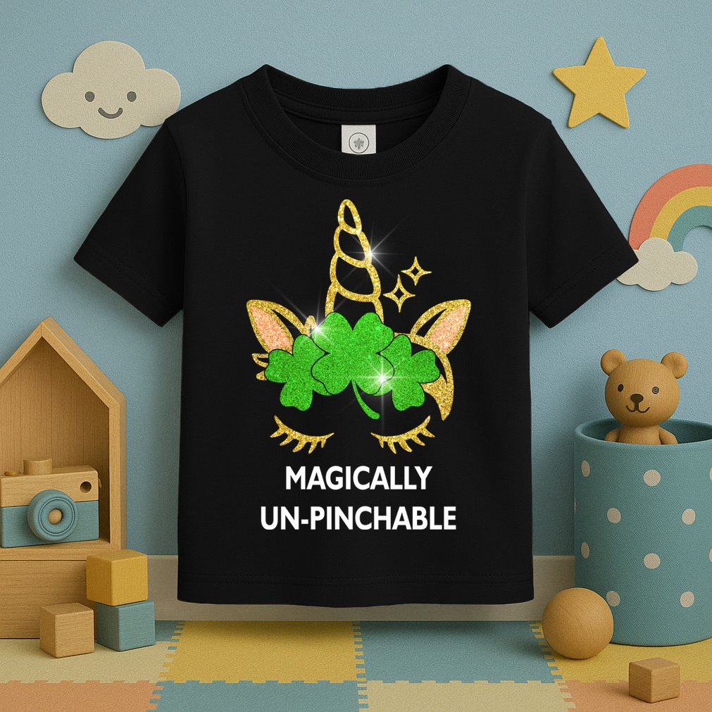 St Patrick's Day Unicorn Magically Un-Pinchable Toddler T-Shirt