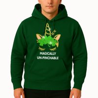 St Patrick's Day Unicorn Magically Un-Pinchable Hoodie
