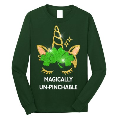 St Patrick's Day Unicorn Magically Un-Pinchable Long Sleeve Shirt