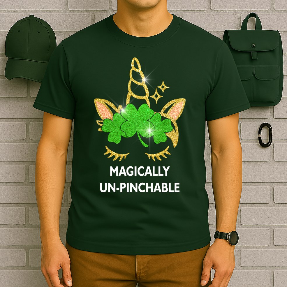 St Patrick's Day Unicorn Magically Un-Pinchable T-Shirt