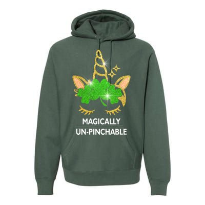 St Patrick's Day Unicorn Magically Un-Pinchable Premium Hoodie