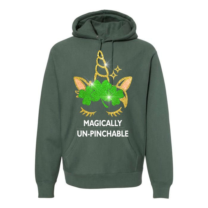 St Patrick's Day Unicorn Magically Un-Pinchable Premium Hoodie