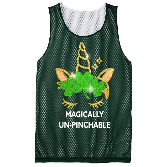 St Patrick's Day Unicorn Magically Un-Pinchable Mesh Reversible Basketball Jersey Tank