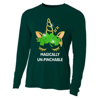St Patrick's Day Unicorn Magically Un-Pinchable Cooling Performance Long Sleeve Crew