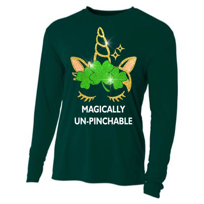 St Patrick's Day Unicorn Magically Un-Pinchable Cooling Performance Long Sleeve Crew