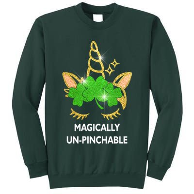 St Patrick's Day Unicorn Magically Un-Pinchable Tall Sweatshirt