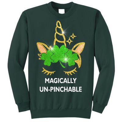 St Patrick's Day Unicorn Magically Un-Pinchable Tall Sweatshirt