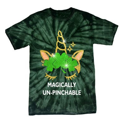 St Patrick's Day Unicorn Magically Un-Pinchable Tie-Dye T-Shirt