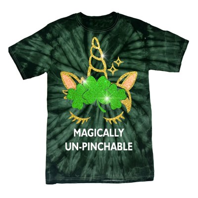 St Patrick's Day Unicorn Magically Un-Pinchable Tie-Dye T-Shirt