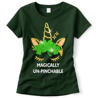 St Patrick's Day Unicorn Magically Un-Pinchable Womens T-Shirt